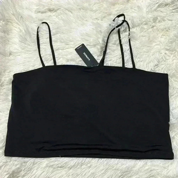 Express Body Contour Compression Square Neck Strappy Cropped Cami - Picture 5 of 6